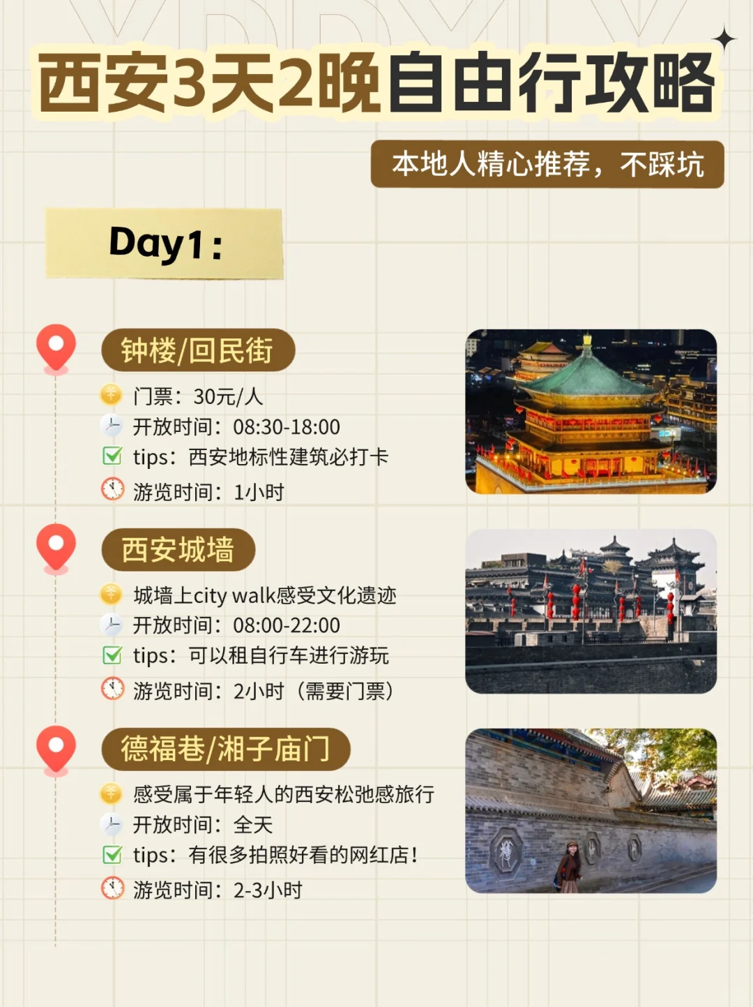 西安旅行干货！3天2夜松弛感旅游攻略！🥳