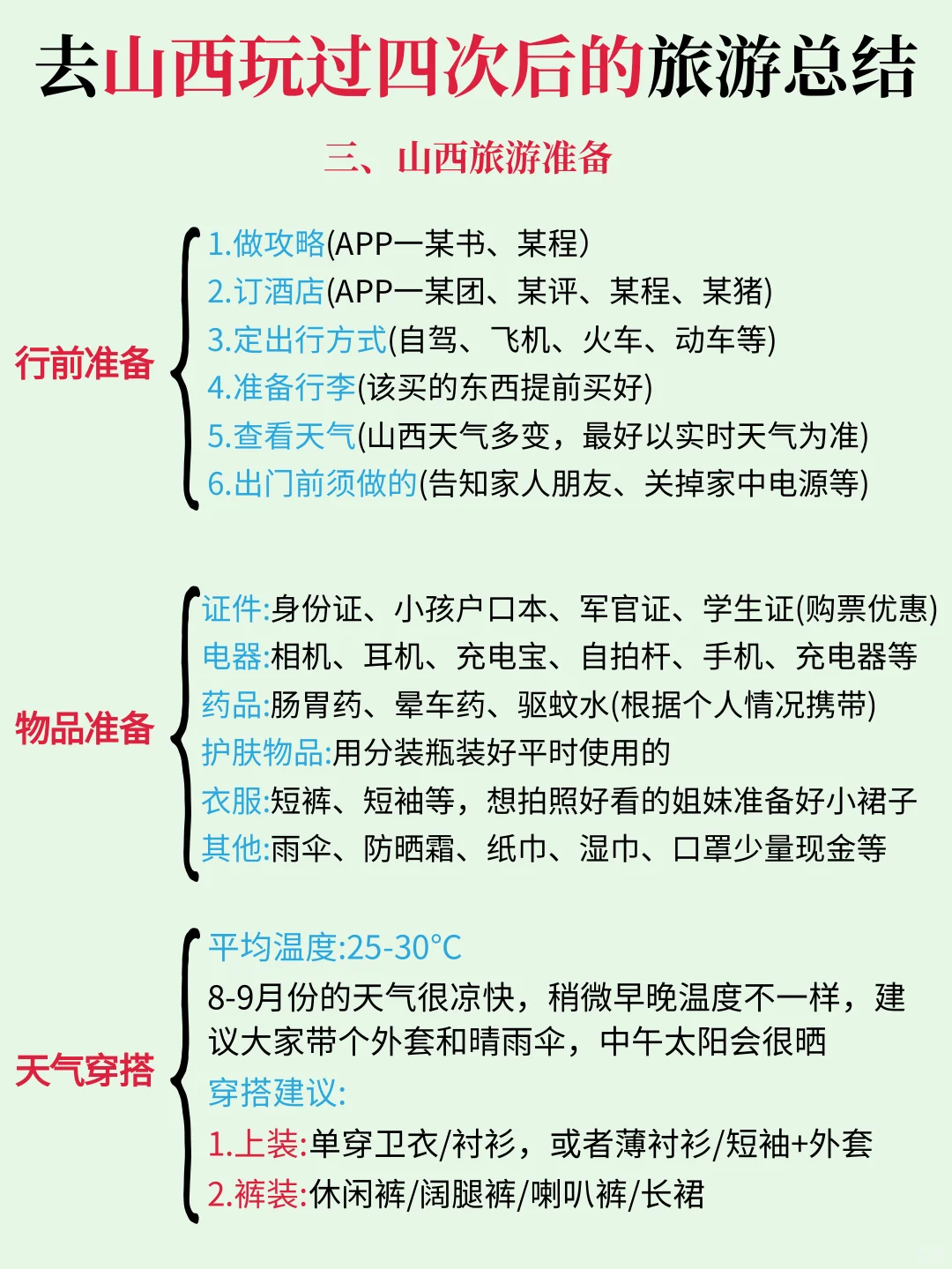 去了山西4次才整理出来的山西旅游攻略