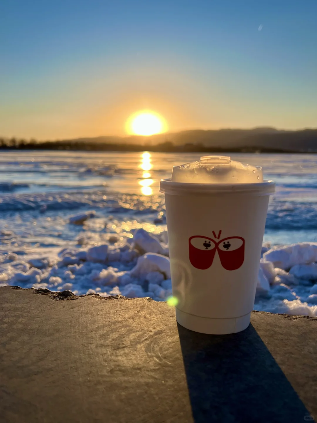 是太原❗️媲美阿那亚的冰河落日🌇新年打卡地
