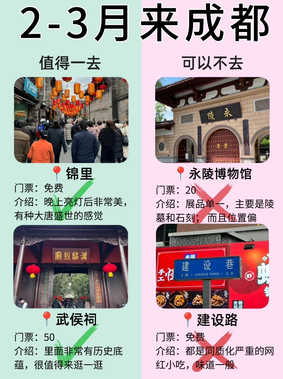 成都2月景点信息榜📍建议去🆚不建议去🙋‍