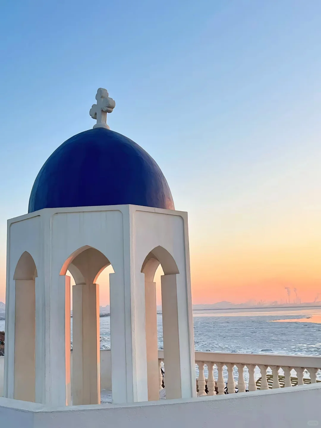 在营口冰岛看冰封橘子海日落 超美