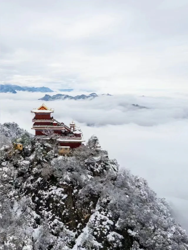 南五台雪景云海杀疯了‼️