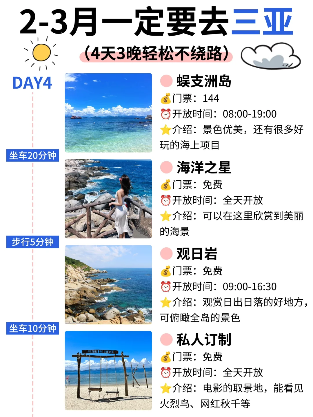 三亚旅游攻略|4日游不绕路，要来的姐妹快看~