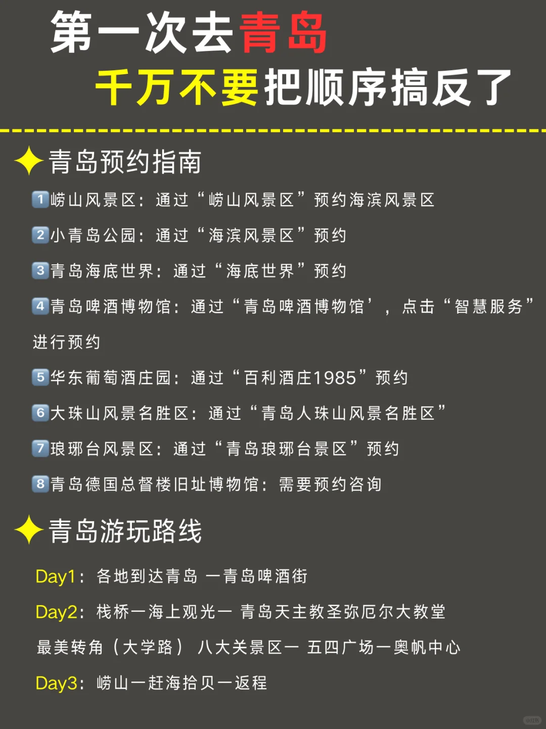 青岛CityWalk路线｜3天2晚超全攻略✅抄作业版