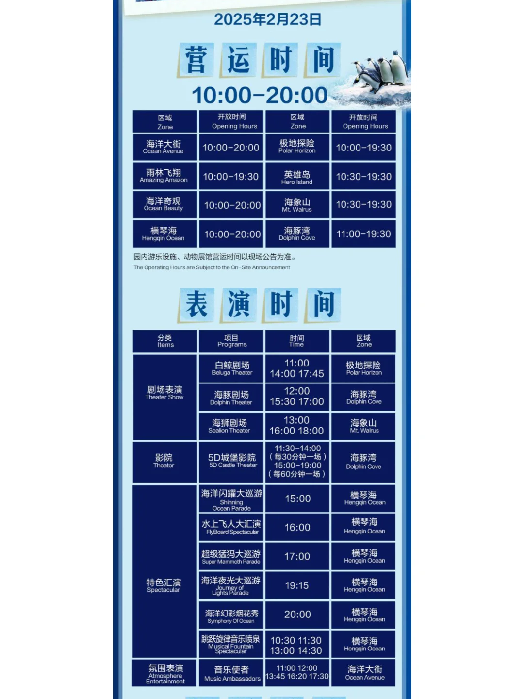 2025年2月23日珠海长隆海洋王国旅游攻略