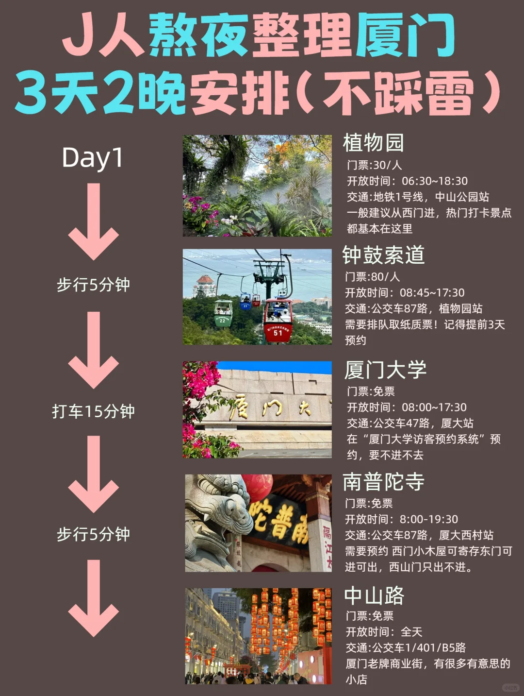J人亲手整理/厦门攻略/三天两夜精华版攻略