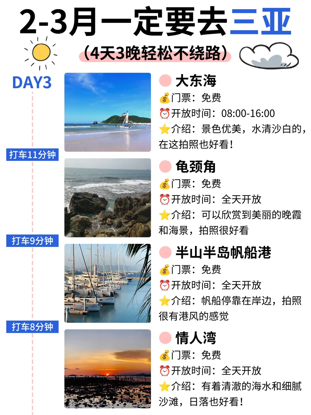 三亚旅游攻略|4日游不绕路，要来的姐妹快看~