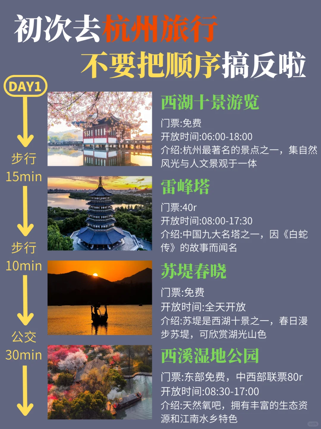 第一次去杭州的旅游攻略，还好提前刷到了！