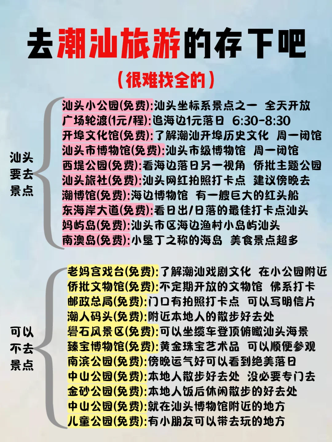 潮汕旅游攻略3月-5月✌️赶紧来抄作业