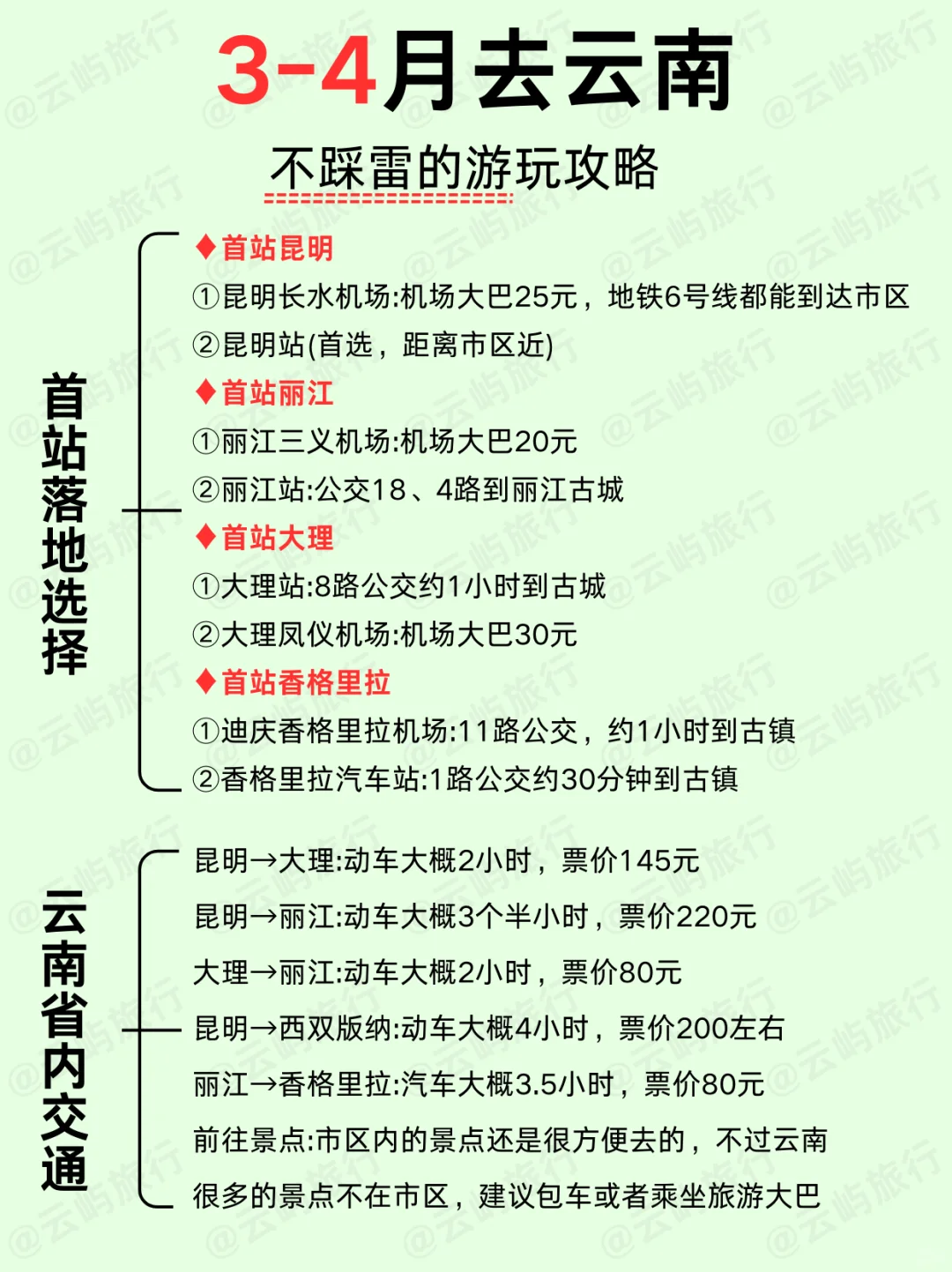 3-4月来云南旅游♥不踩雷的旅游攻略