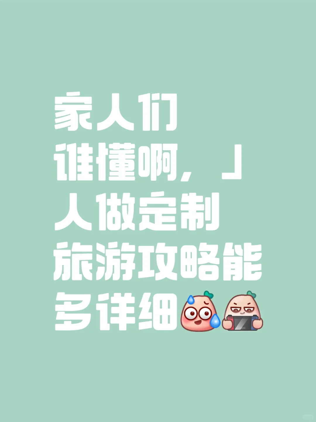震惊 J人做定制旅游攻略能多详细啊