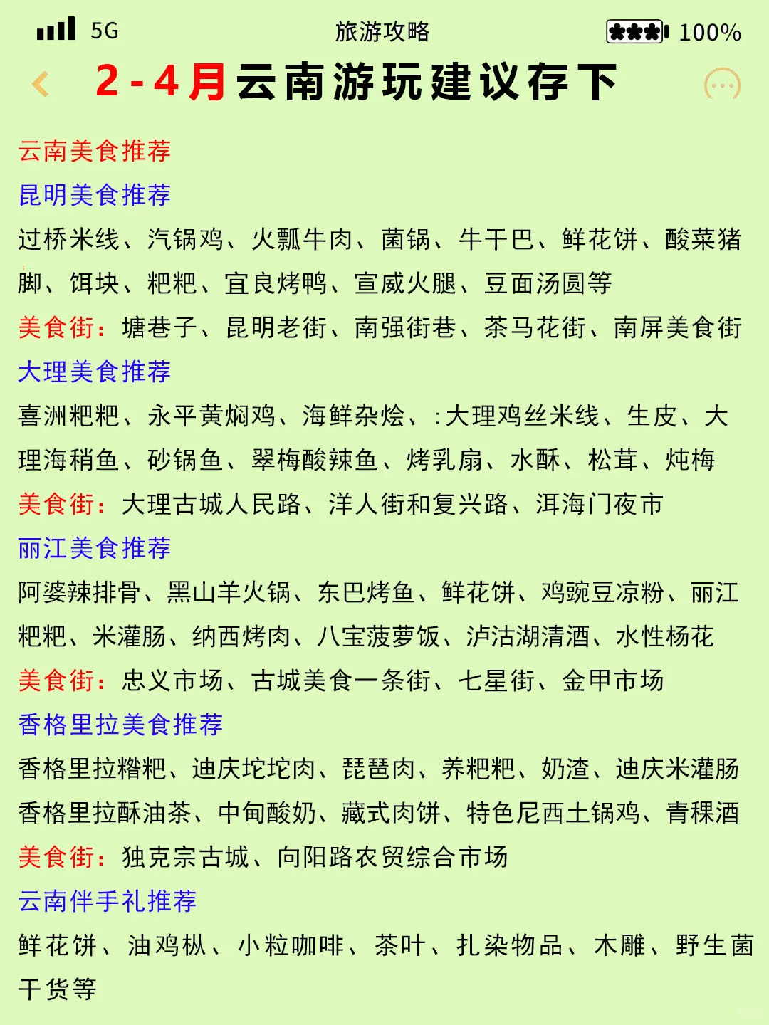 云南旅游👍姐妹们良心攻略提前看