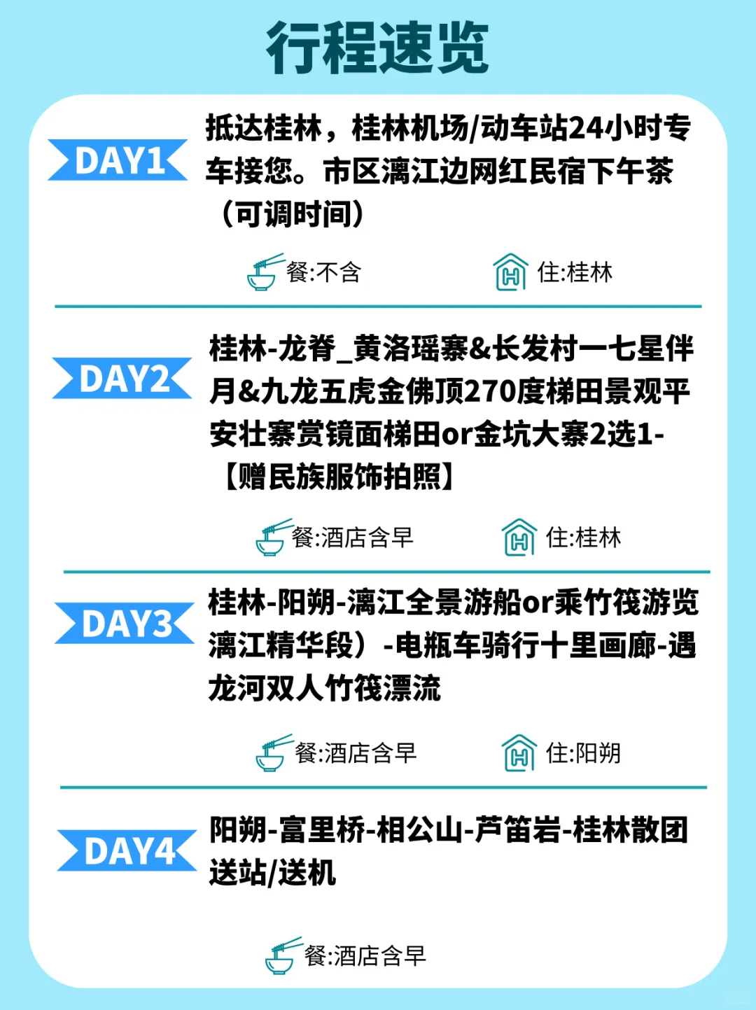 🌟桂林4天3夜深度游保姆级攻略！