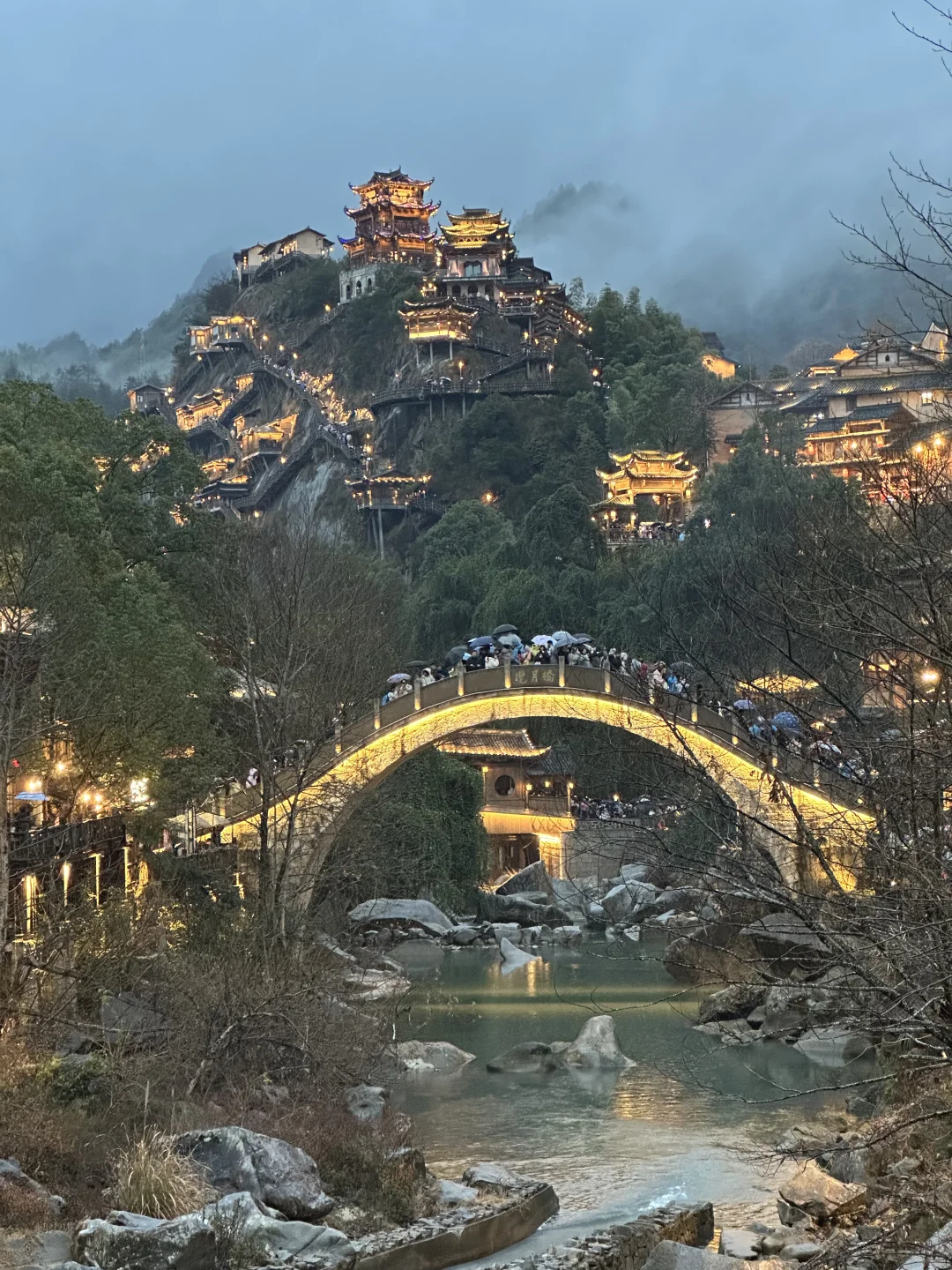 大年初四望仙谷实况