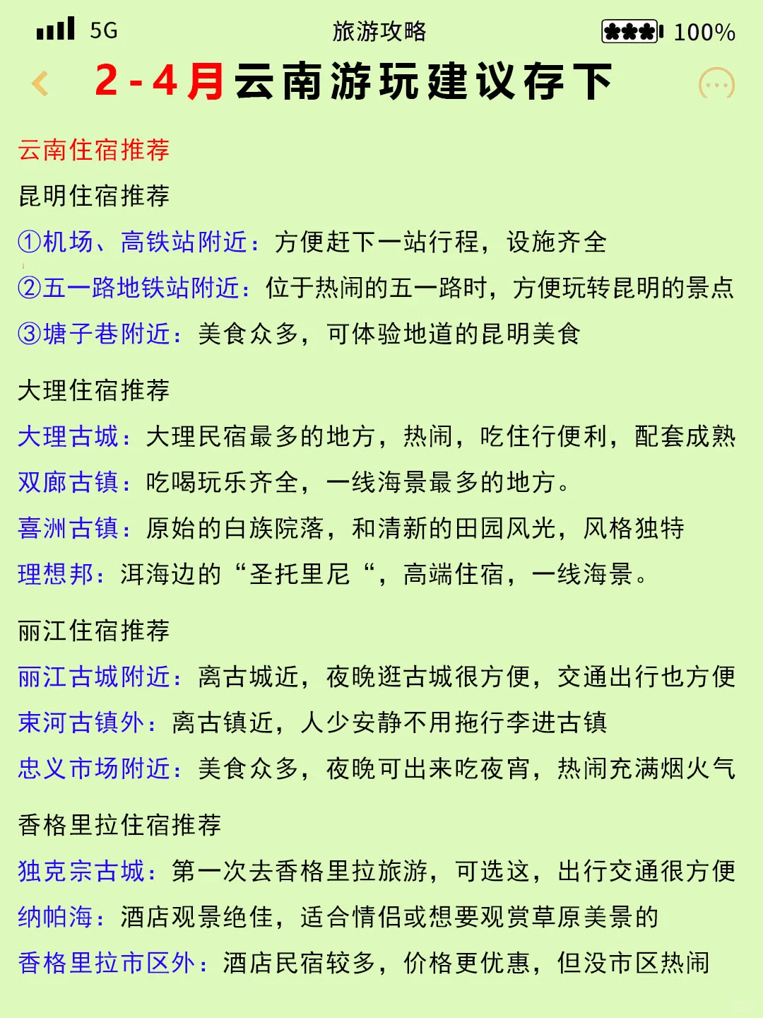 云南旅游👍姐妹们良心攻略提前看