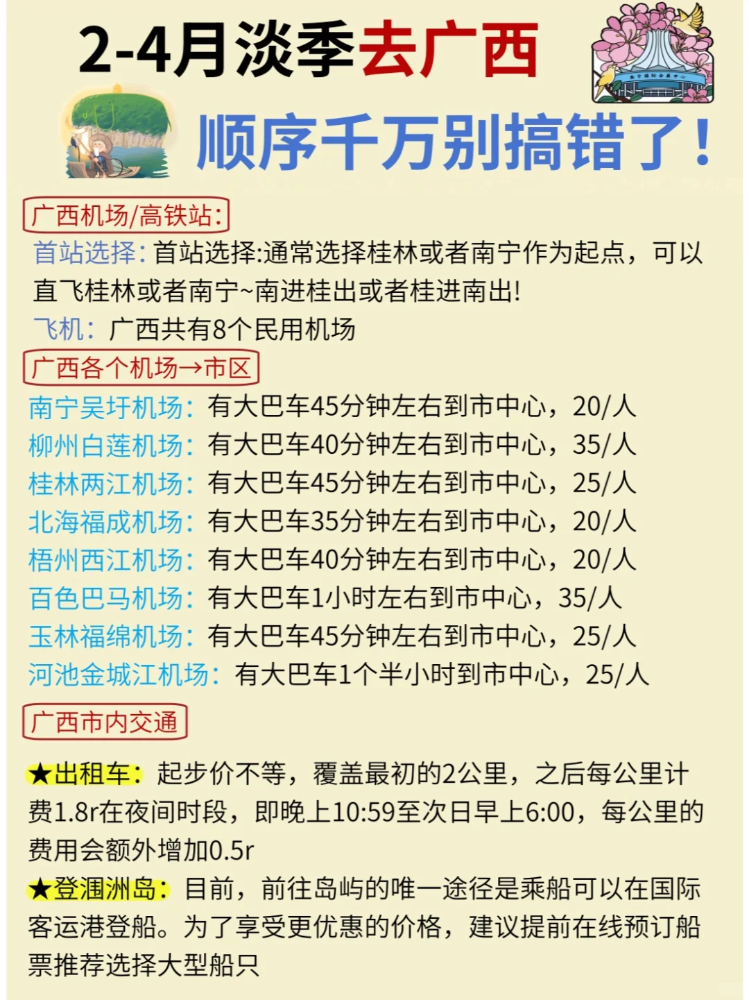 2-4月淡季广西旅游攻略！本地人大实话🙏
