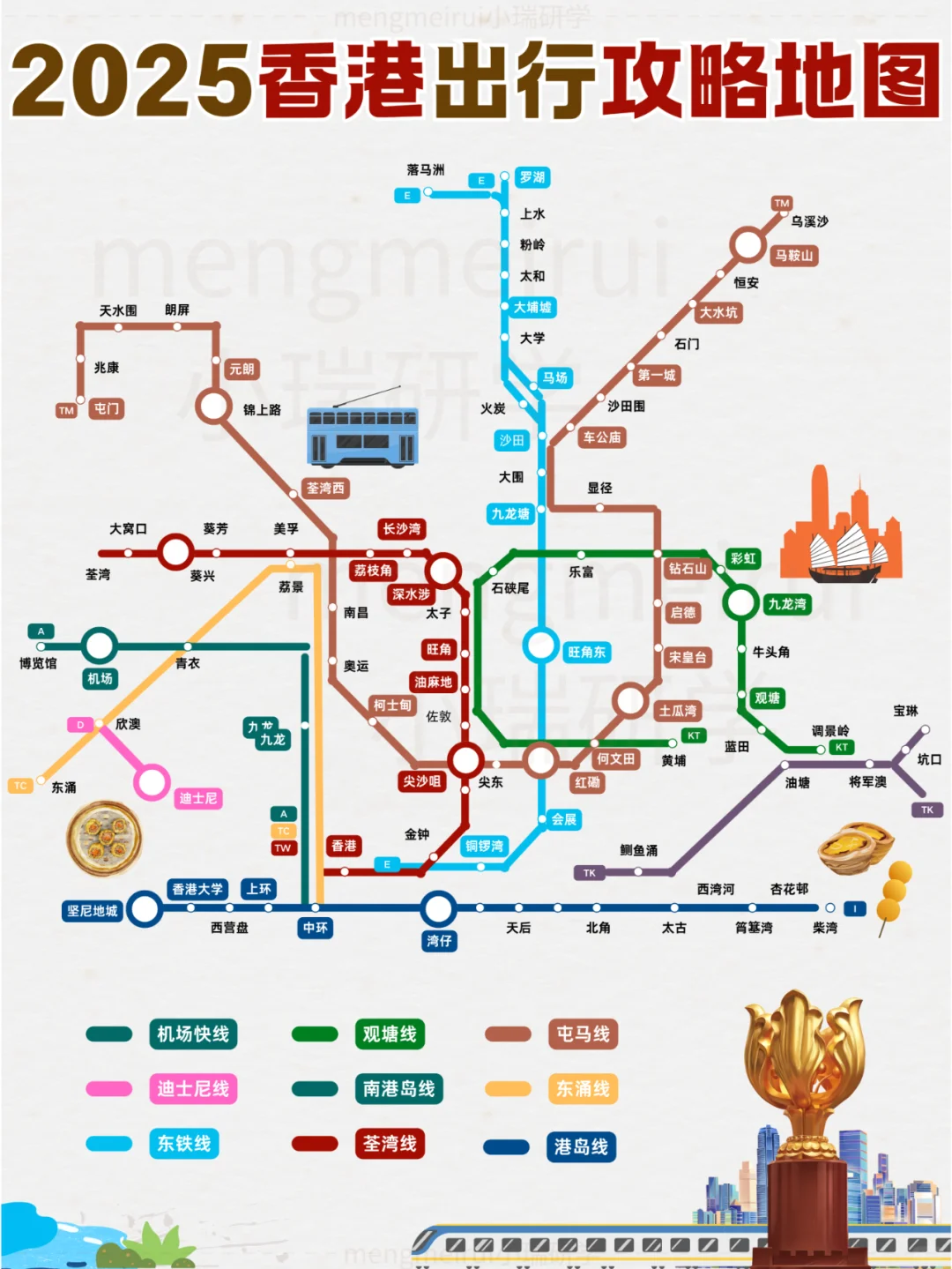 在香港待了一个月丨出行线路景点地图