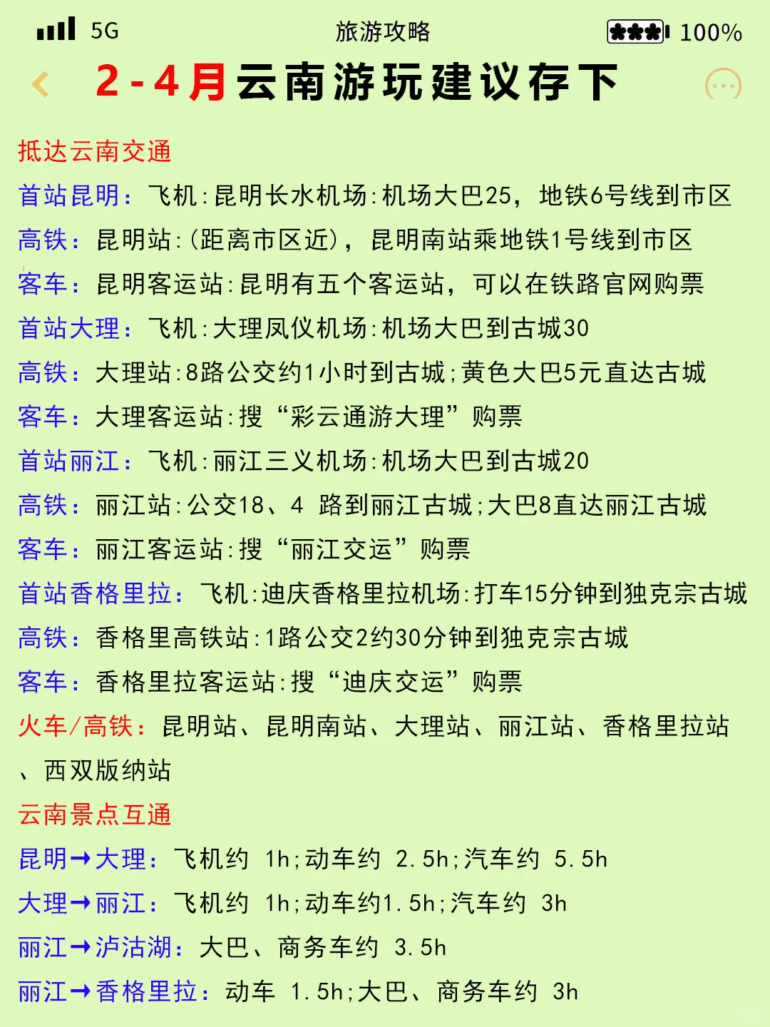 云南旅游👍姐妹们良心攻略提前看