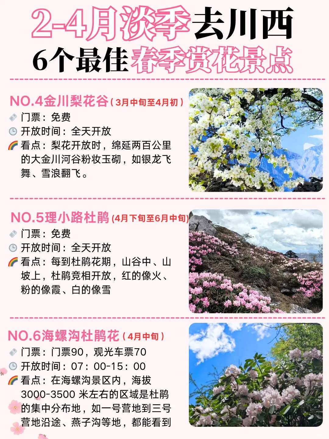 3-4月淡季去川西✅6个最佳春季赏花🌸景点