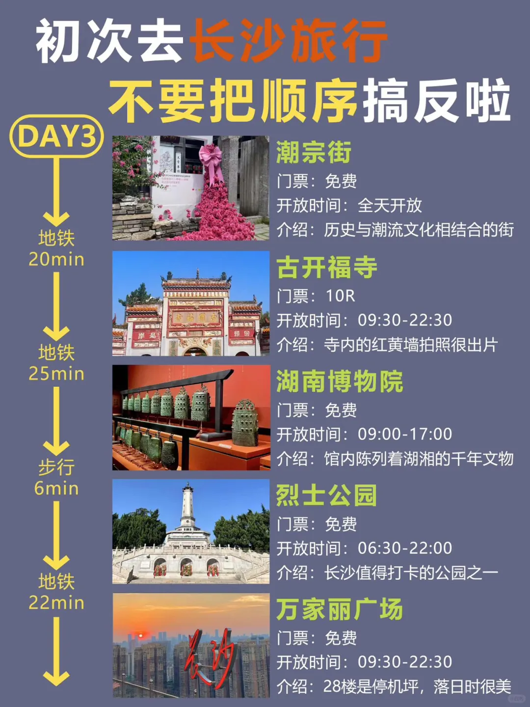 第一次去长沙的旅游攻略，还好提前刷到了