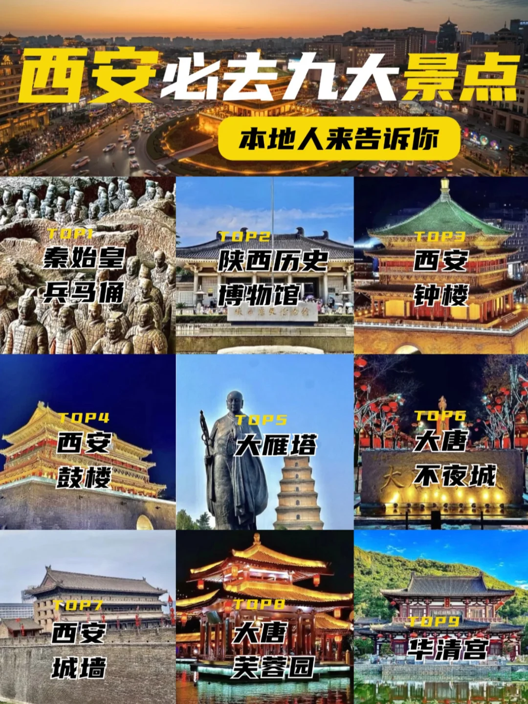 西安必去九大景点‼️还好旅行前刷到了😭
