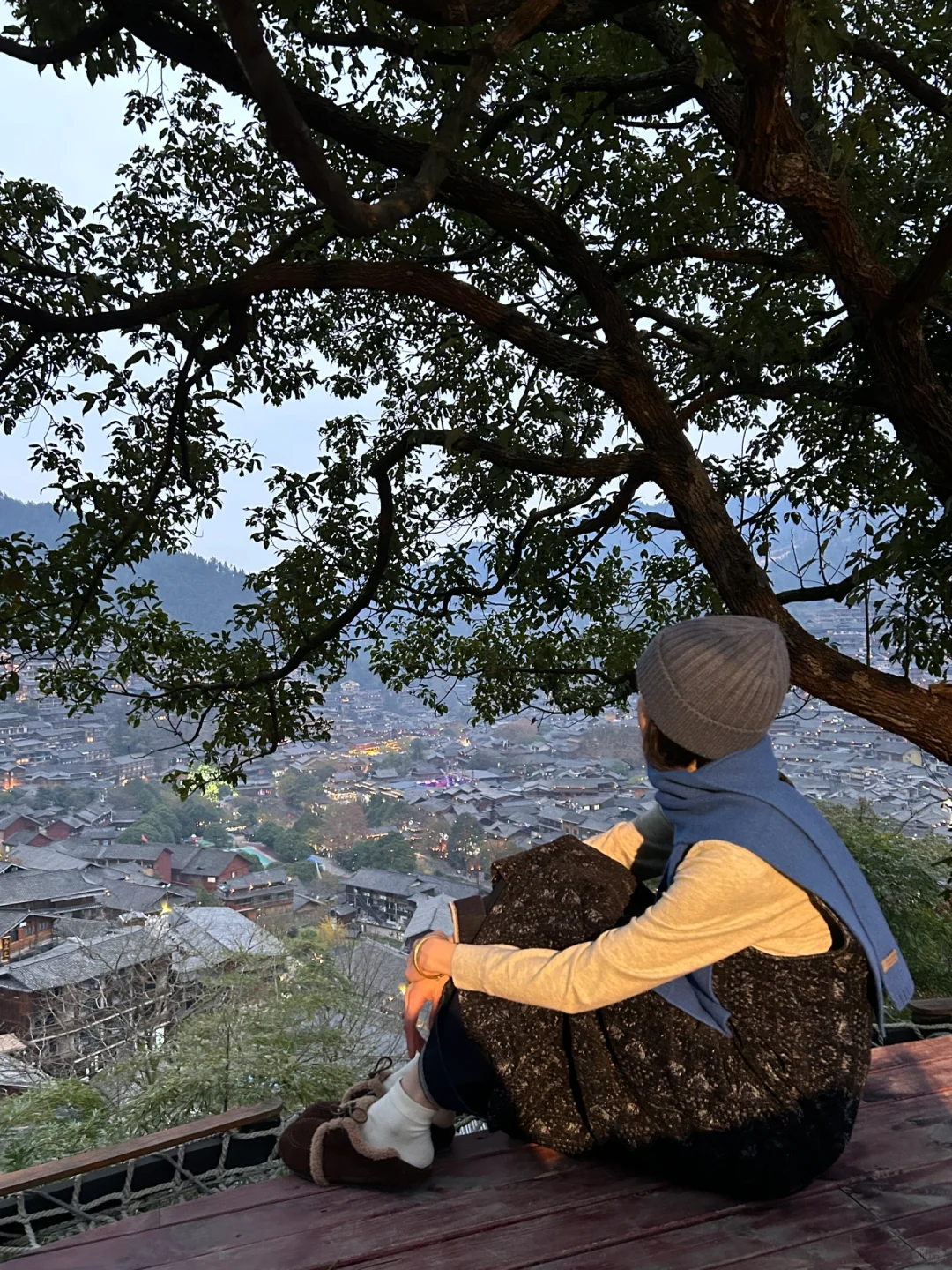 千户苗寨最佳观景点——📍猪圈咖啡屋☕️