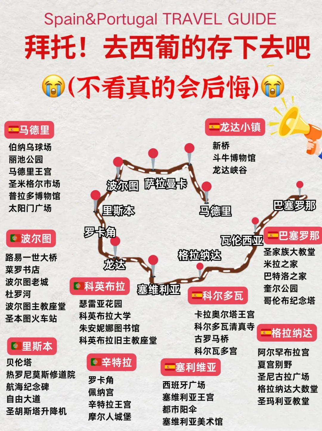 西葡旅游现状⚠️没做旅游攻略别在3-6月来