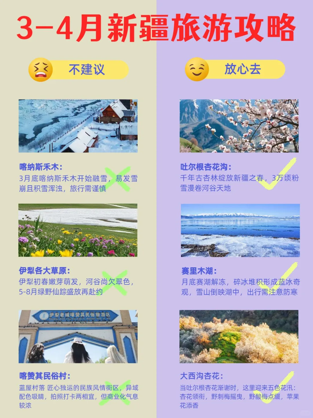 🔥3-4月新疆旅游 没这份攻略大全你会哭晕