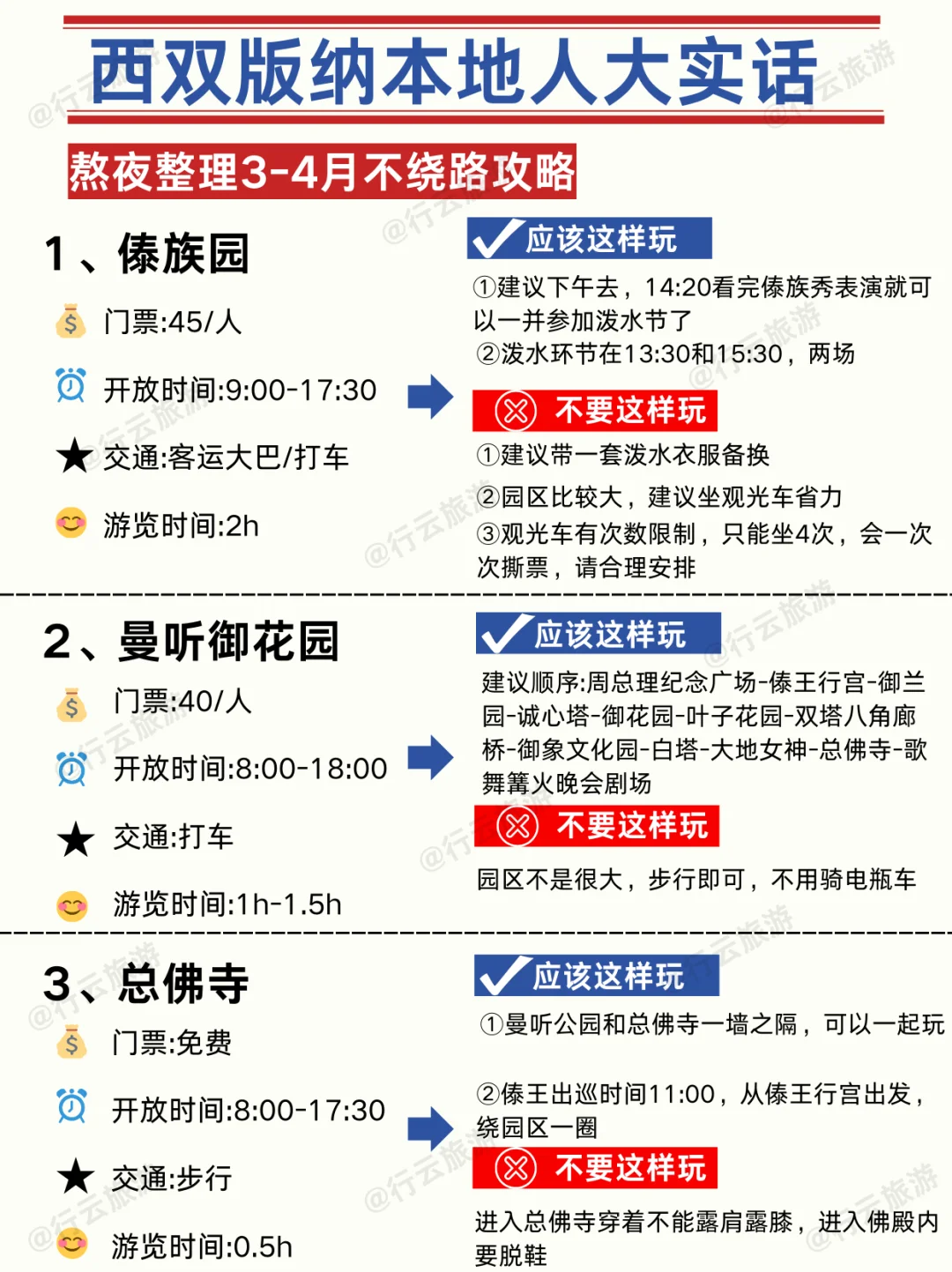 西双版纳本地人大实话【不踩雷攻略】