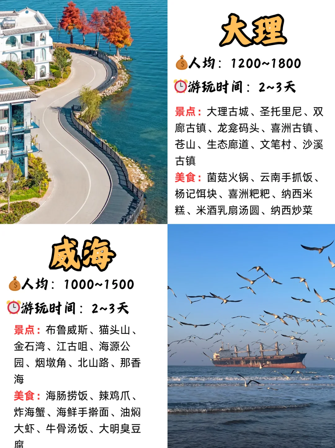 闺蜜&情侣出游🔥适合穷游的16大城市❗️