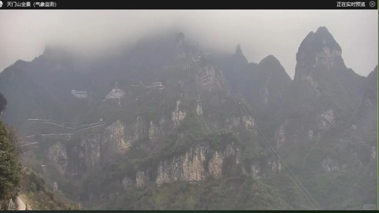张家界景区实况2025年3月1日