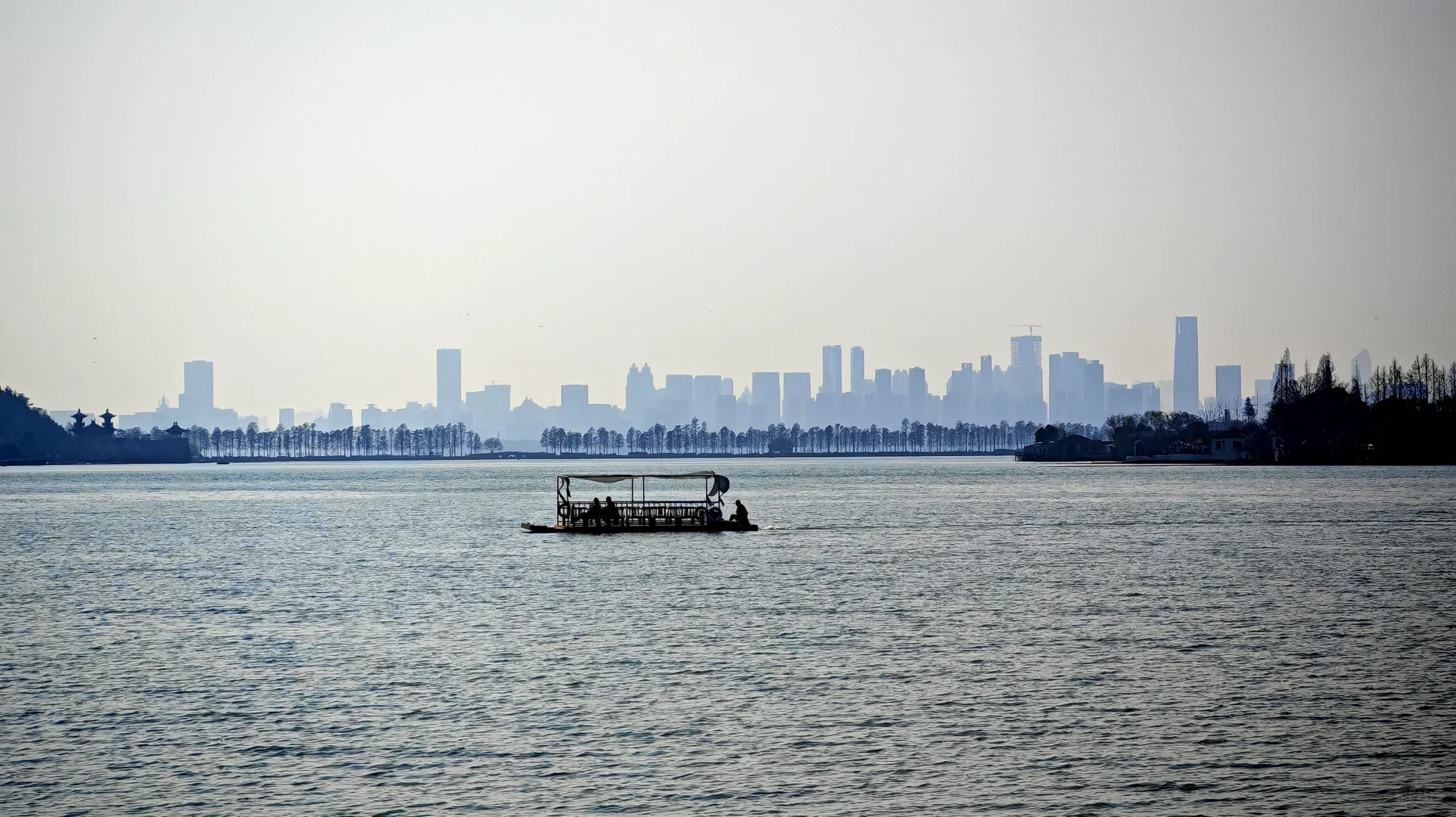 在东湖落雁寻找武汉的春天