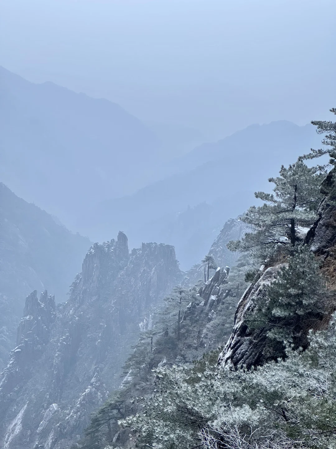徐霞客我下次还信你！黄山的落日初雪和星星