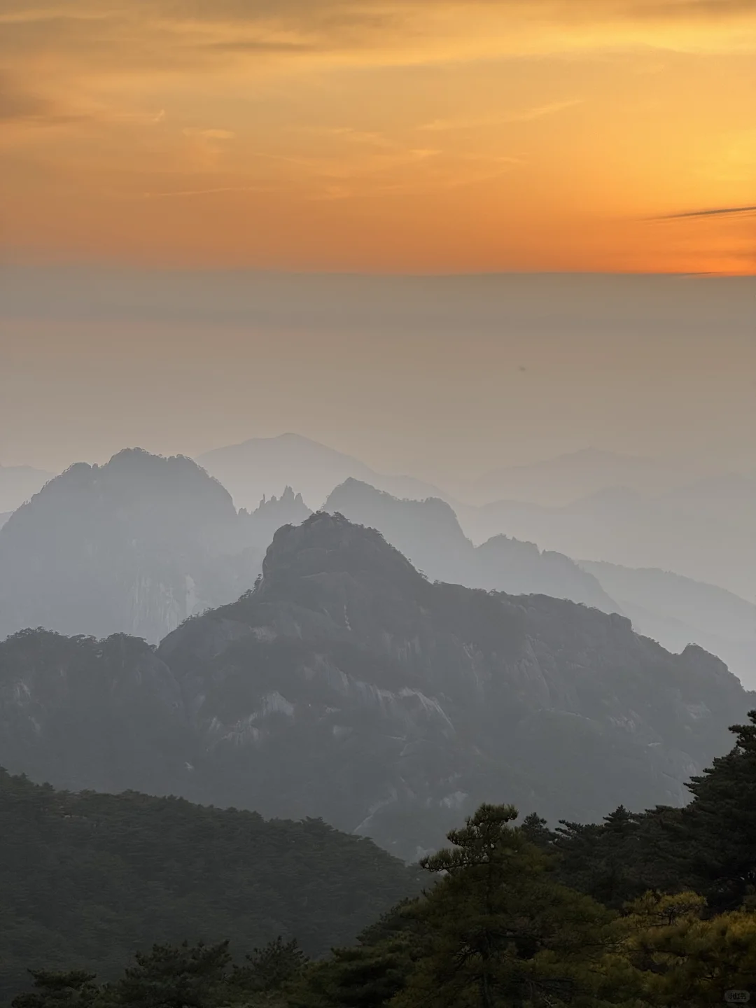 徐霞客我下次还信你！黄山的落日初雪和星星