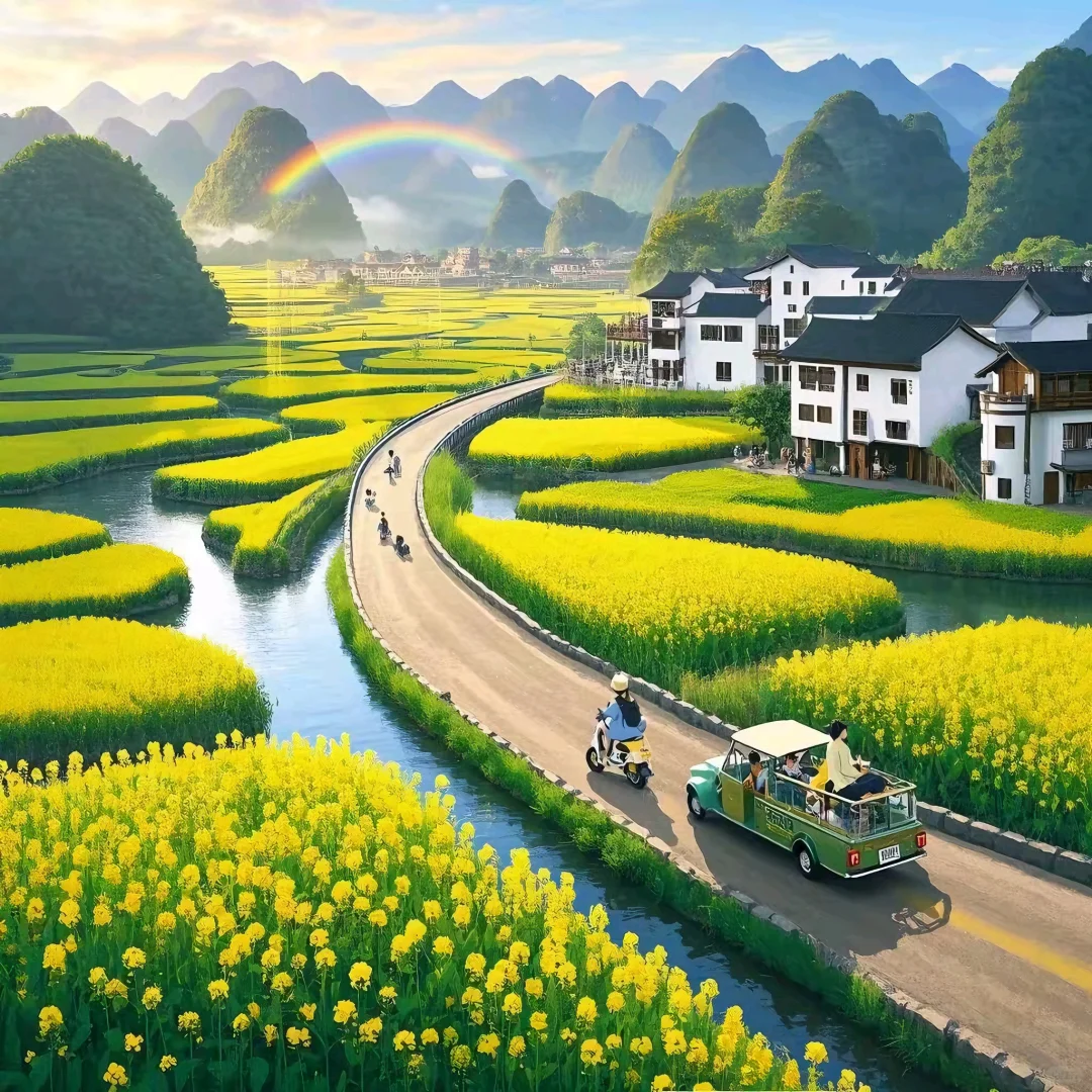 万峰林油菜花景区好去处