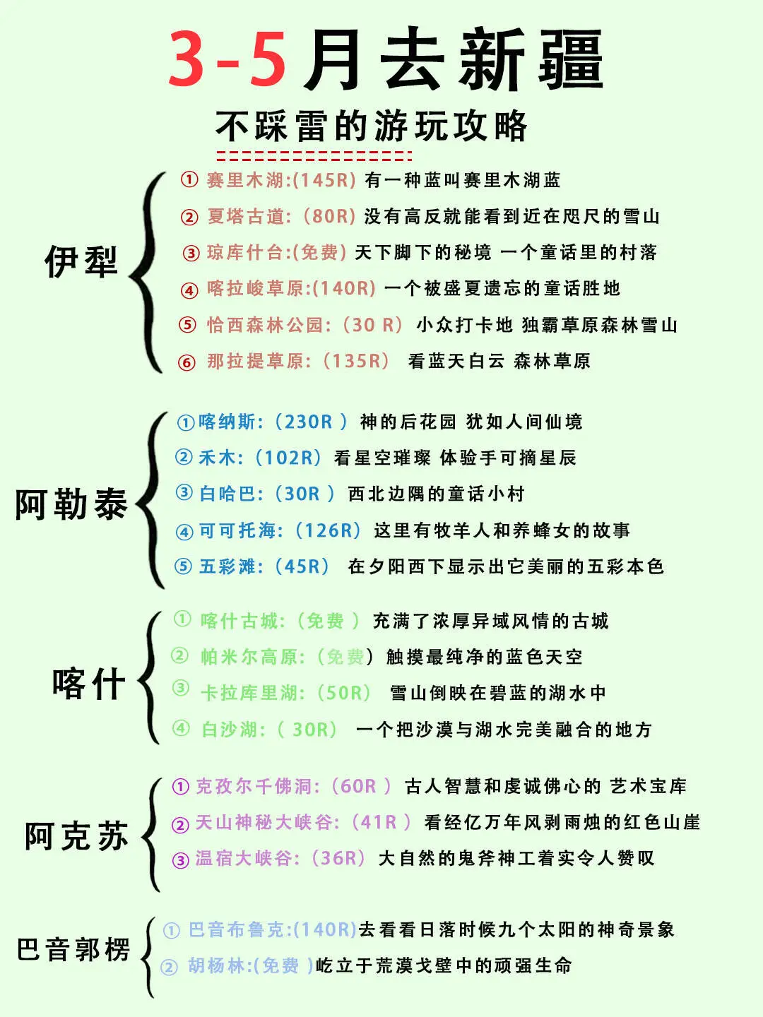 3-5月去新疆，不踩雷的游玩攻略！