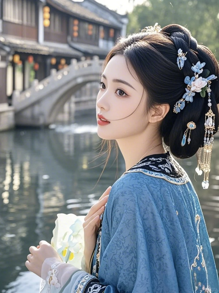 古风美人 蓝衣系列