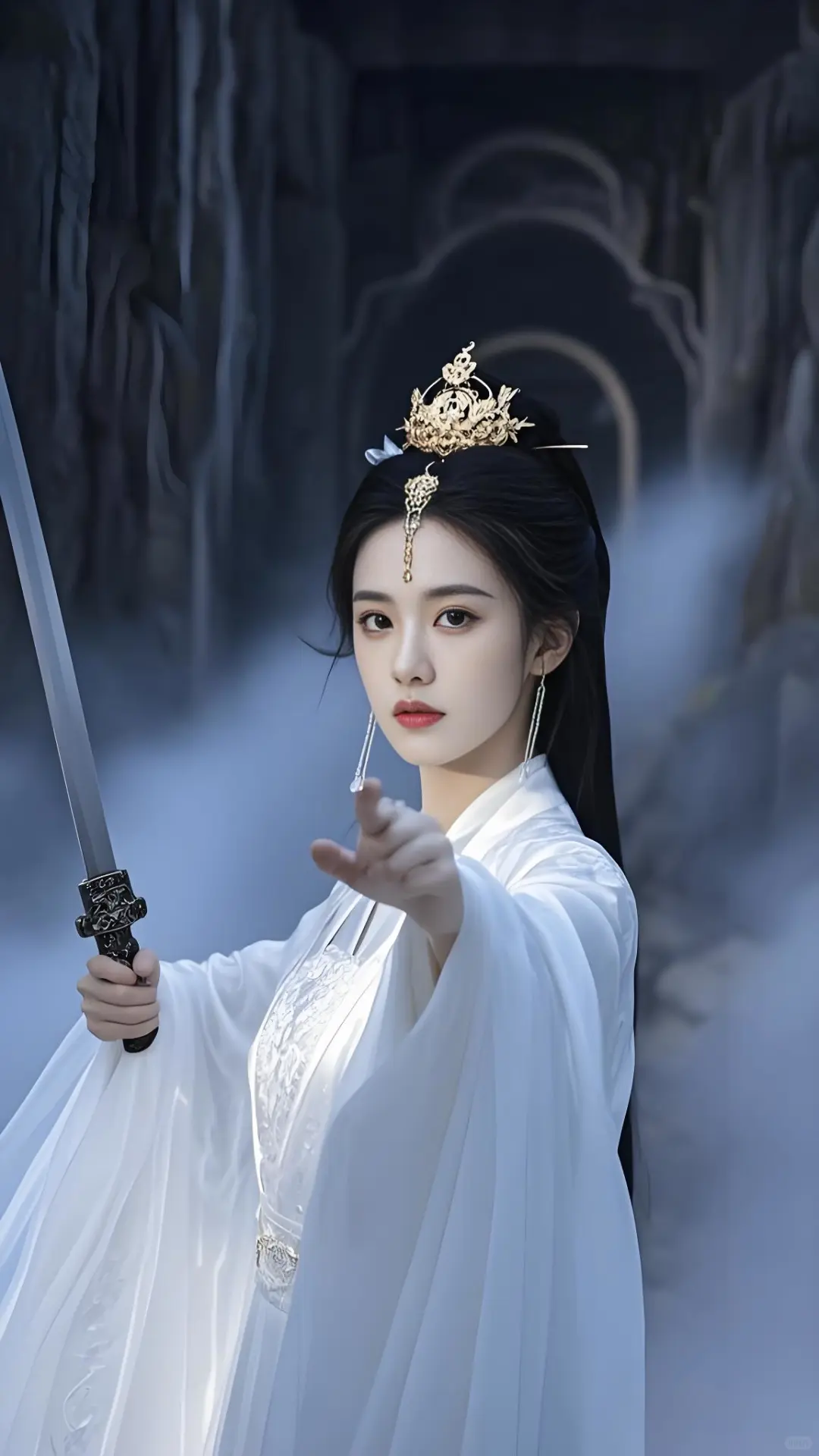 像极了闯禁地的白衣女主