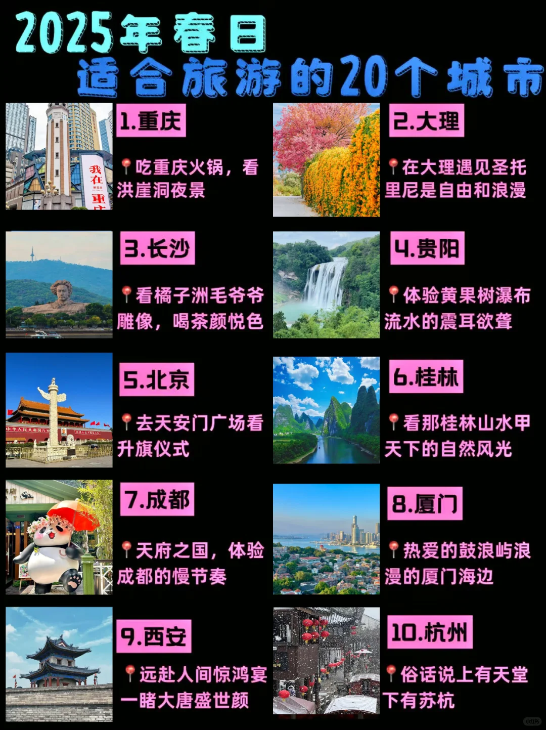 ✅2025年适合旅游的20个城市
