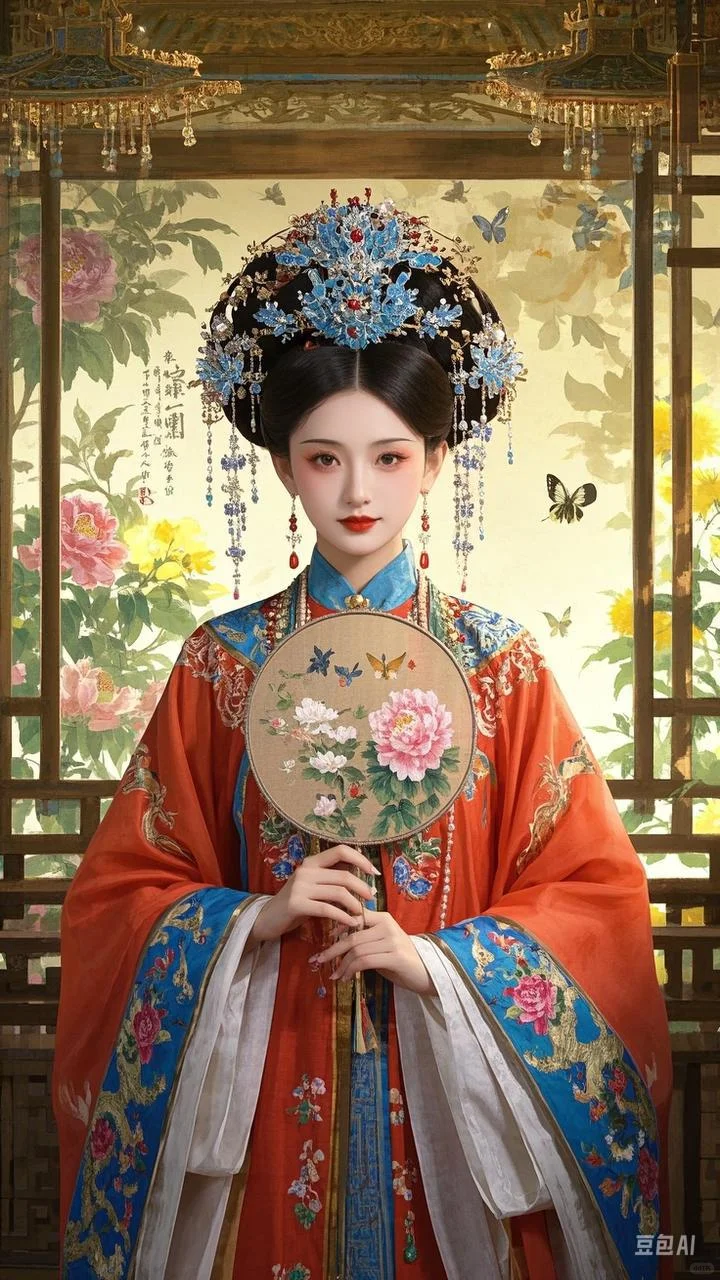 惊鸿一瞥,汉服佳人似画中来,后附咒语