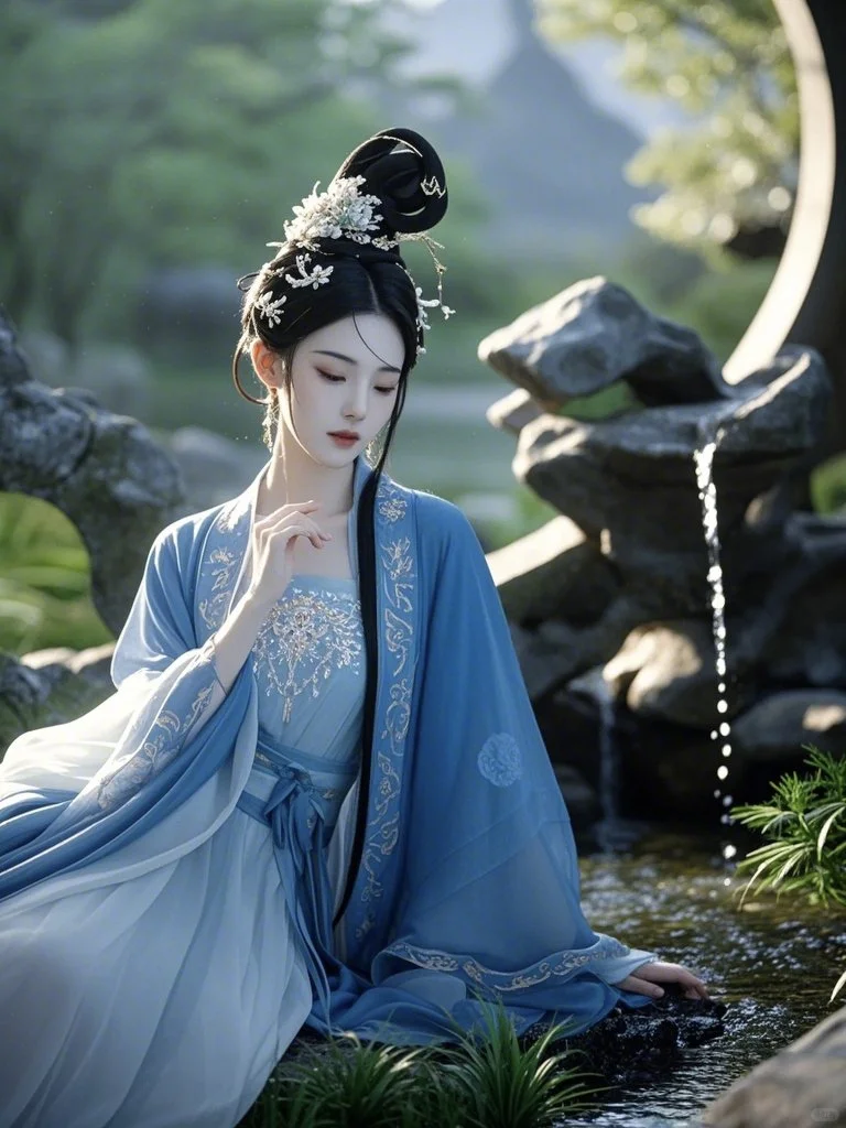 古风美人 蓝衣系列