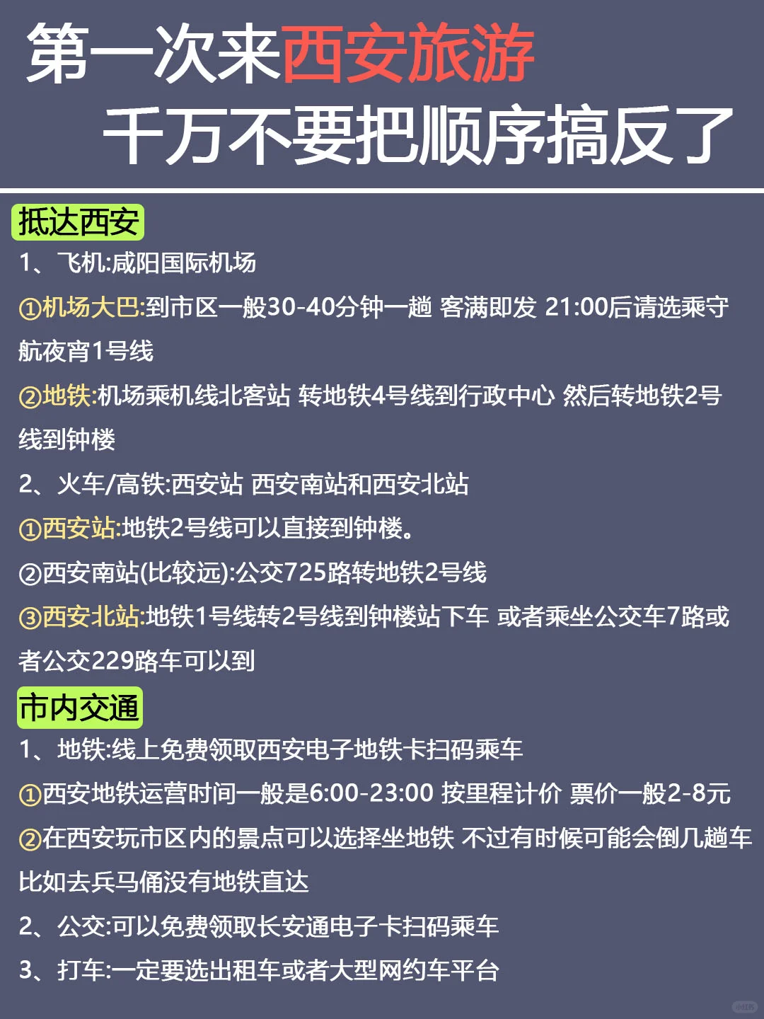 西安CityWalk路线｜4天3晚超全攻略✅