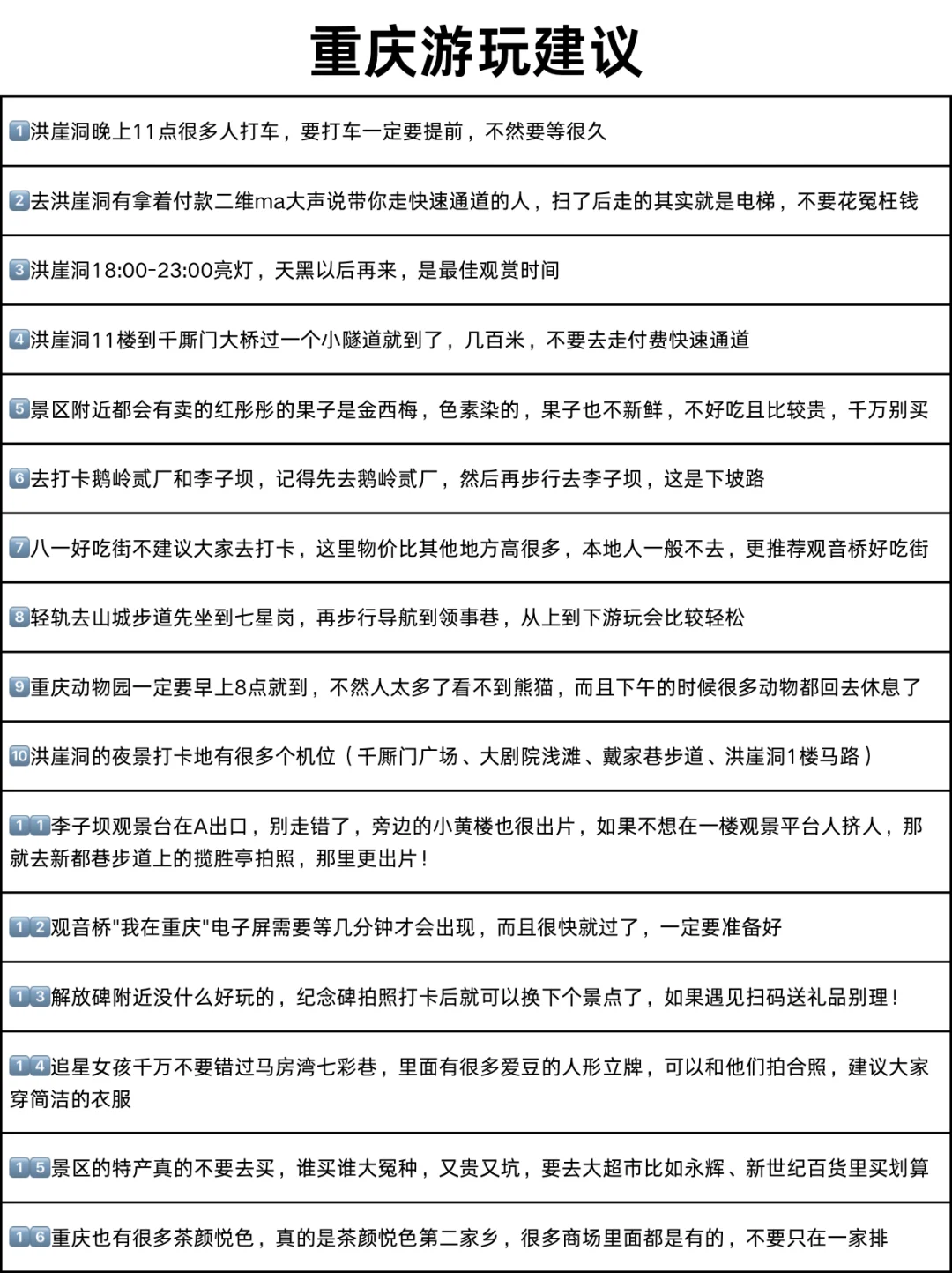 J人做的重庆旅游攻略｜给p人一点震撼