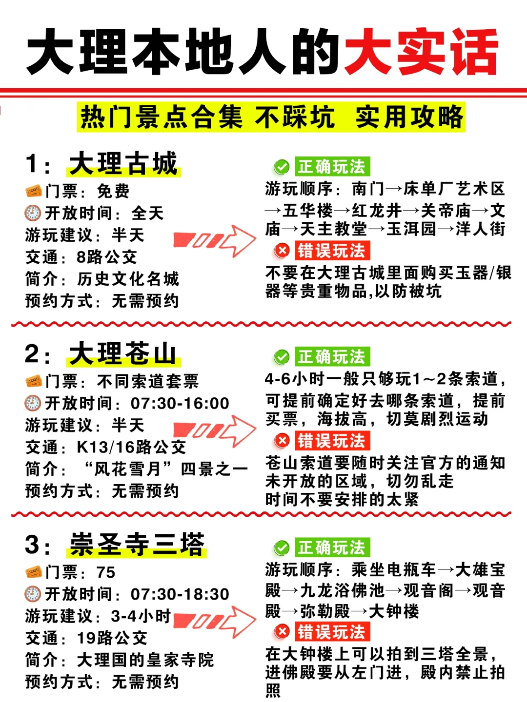 📍两人大理已回，我们的避雷建议是