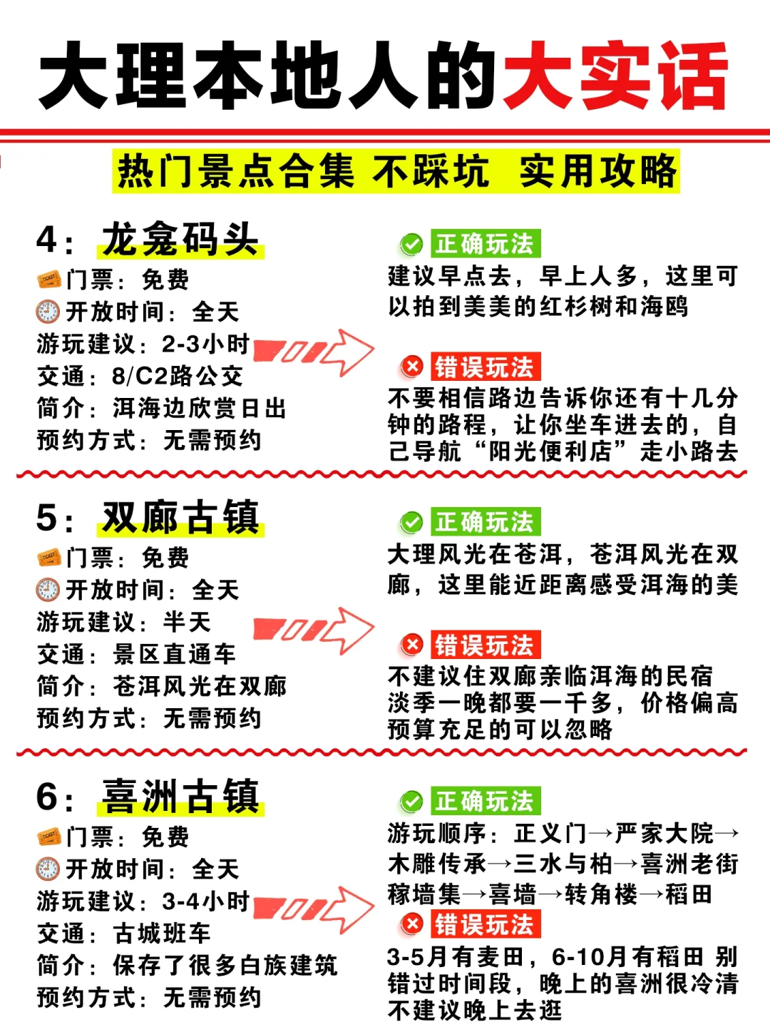 📍两人大理已回，我们的避雷建议是