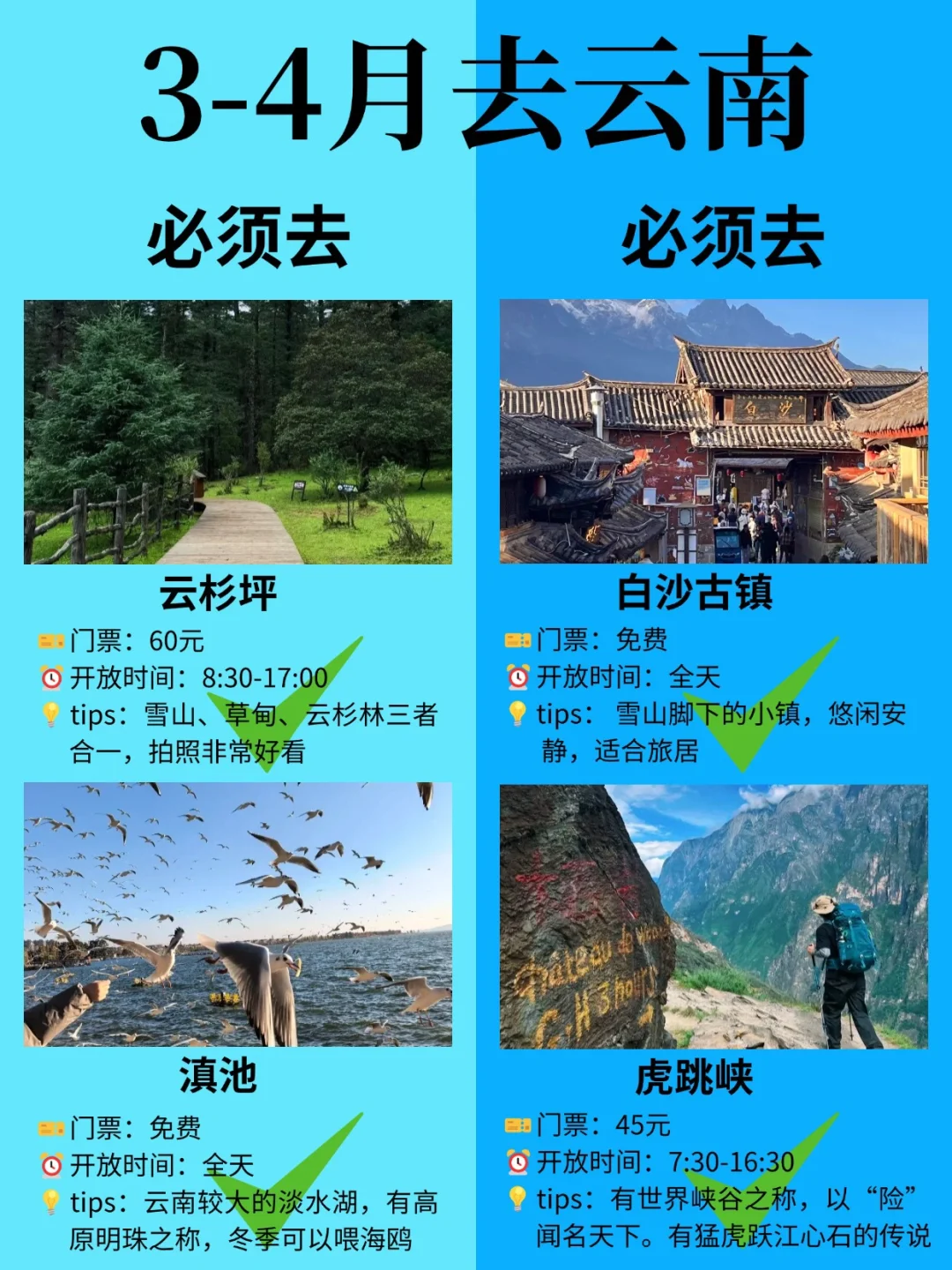 3-4月计划来云南旅行的姐妹们，提前码住！