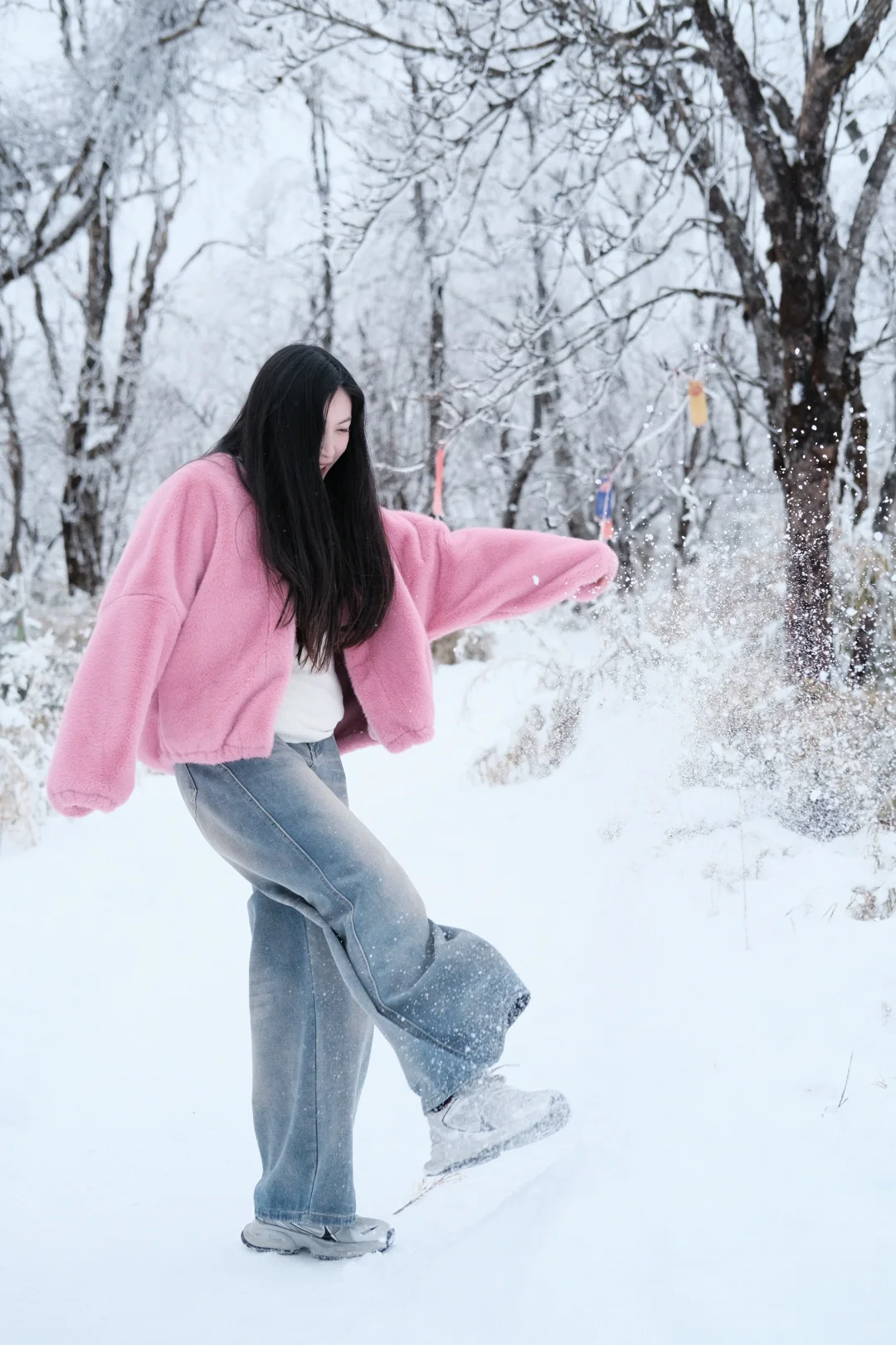 在王岗坪 遇见积雪雾凇～❄️