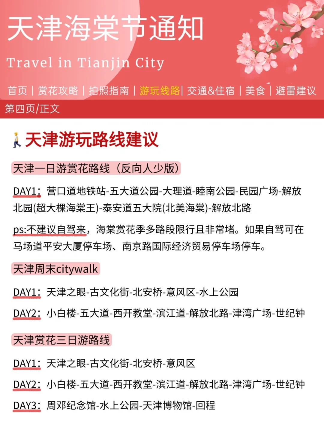 写给3-4月来天津的姐妹👫附超全赏花攻略