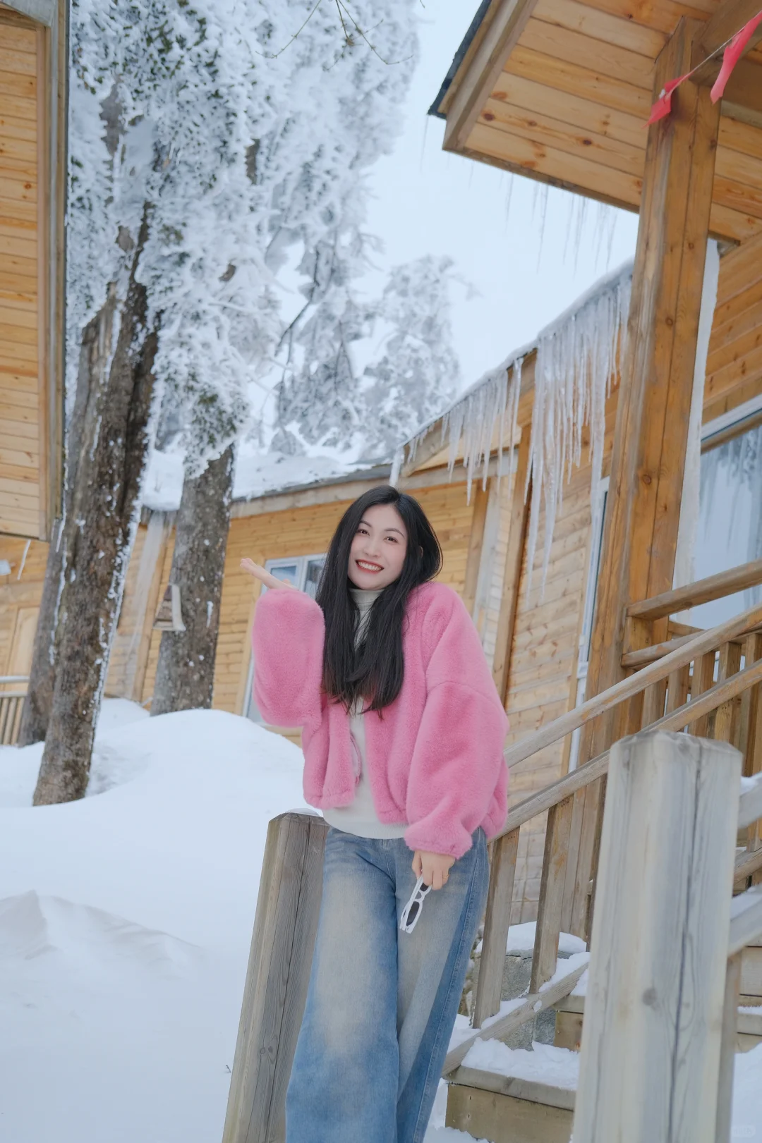 在王岗坪 遇见积雪雾凇～❄️