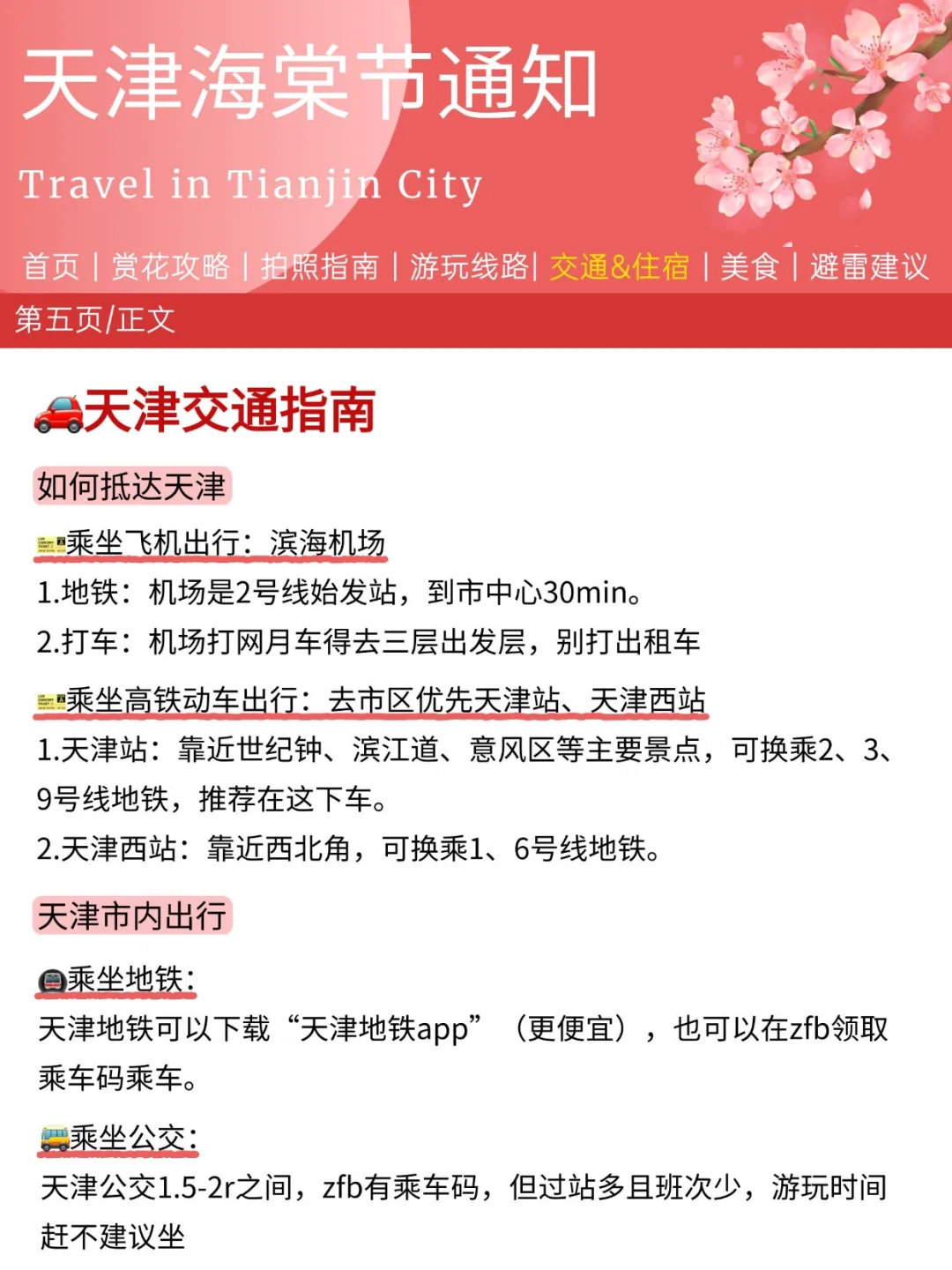 写给3-4月来天津的姐妹👫附超全赏花攻略